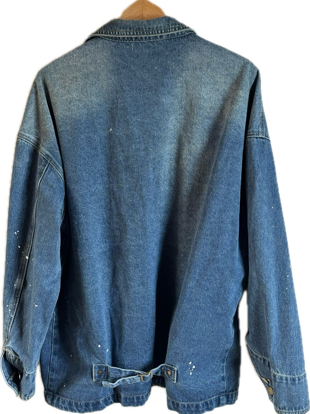 Found Blue Denim Button-Up Jacket with Patch Pockets - Picture 6 of 6